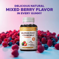 Valerian Root & Chamomile Gummies - 6000 MG Herbal Blend (60 gummies)