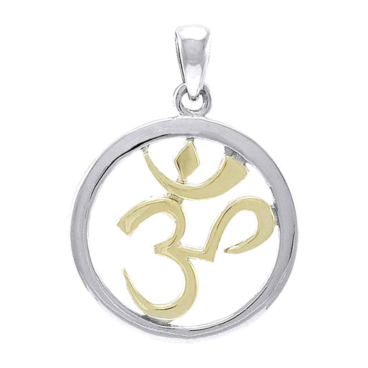 OM Sterling Silver Pendant