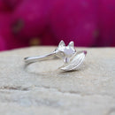 The Fox Spirit Animal Ring - Clever Design, Sterling Silver (Size 6)