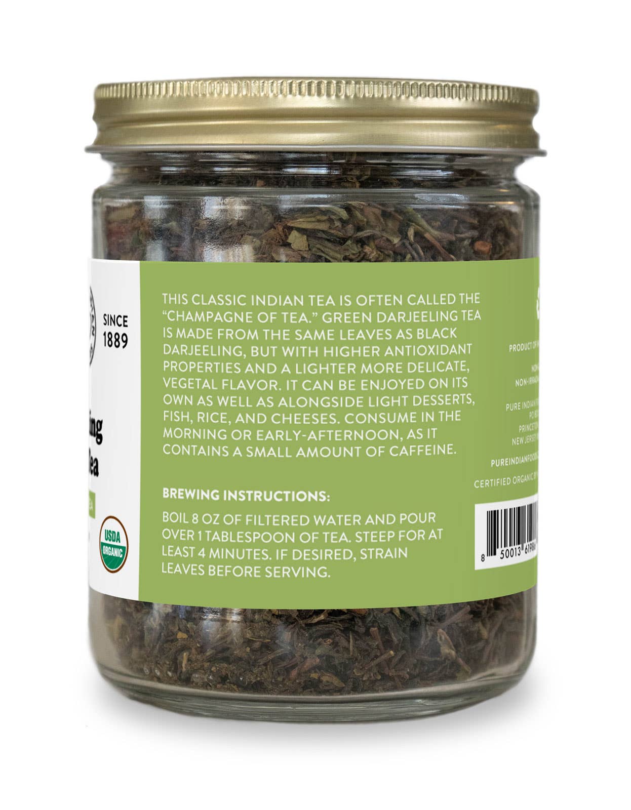 Darjeeling Green Tea, Certified Organic - 4 oz