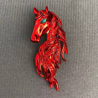 Year of the Fire Horse! Rhinestone Horse Brooch
