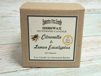 Citronella Mosquito Bucket Candle | Beeswax/Lemon Eucalyptus