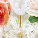 Pink Strawberry Earrings - 18K Gold Finish, S925 Silver Post (Handmade)