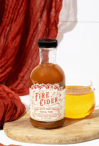 Organic Fire Tonic with 12 Herbs, Roots, & Fruits - 16 oz Glass Bottle