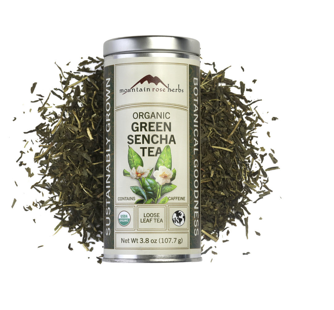 Green Sencha Tea Organic (3.8 oz, Tin canister)