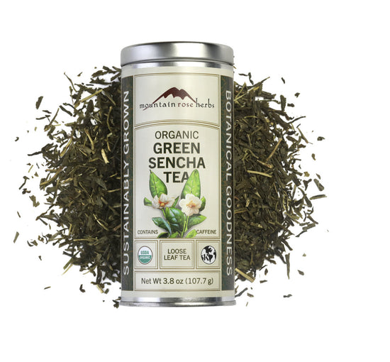 Green Sencha Tea Organic (3.8 oz, Tin canister)