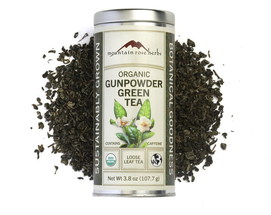 Gunpowder Green Tea Organic (3.8 oz, Tin canister)