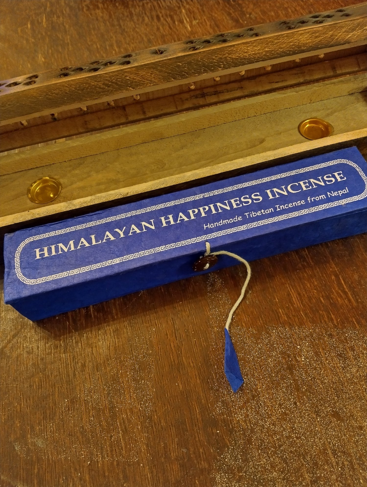 Box of Handmade Incense w/burner from Nepal - Sapphire Himalayan Happiness