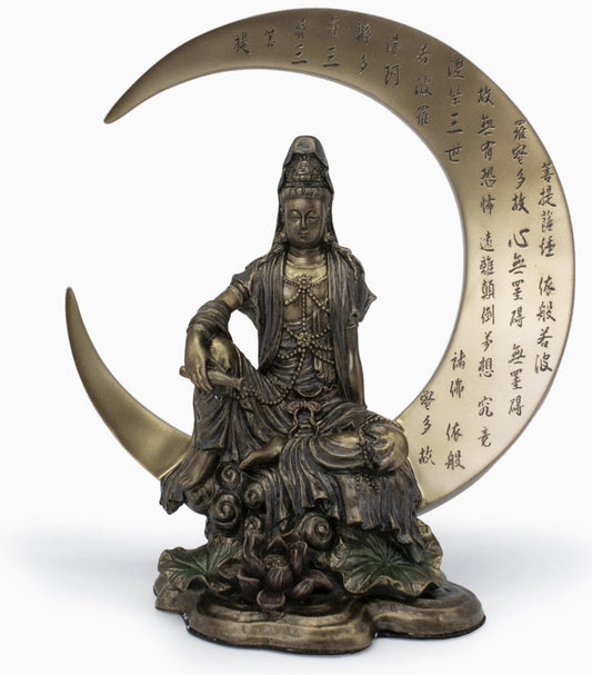 Crescent Moon & Goddess Kwan Yin