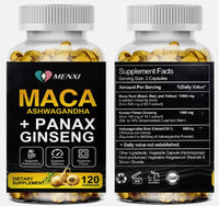 Maca, Ashwagandha, Ginseng supplement for energy & stamina - Powerful Roots!