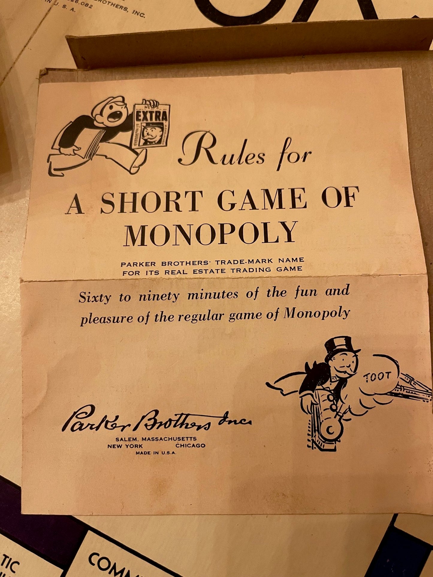 Vintage 1951 Monopoly Game