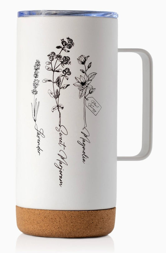 Plant Medicine Stainless Steel Mug with Cork Bottom