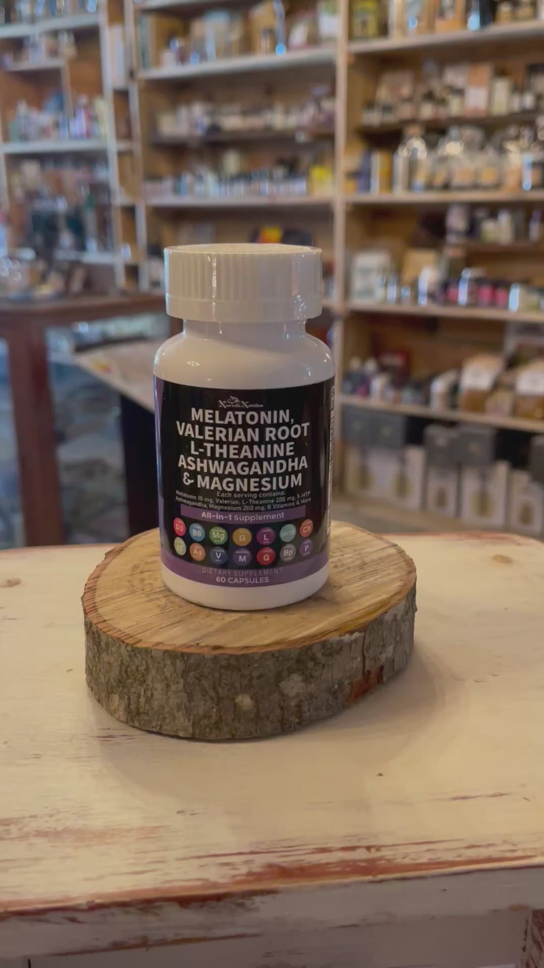 Melatonin, Valerian Root L-Theanine Ashwagandha Supplement