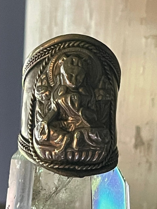 Compassion & Healing Green Tara Handmade Ring from Nepal