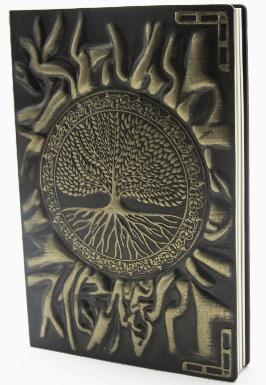 Tree of Life Journal with Raised Golden Roots