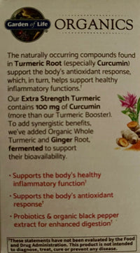 Organic Turmeric Root capsules - Extra Strength