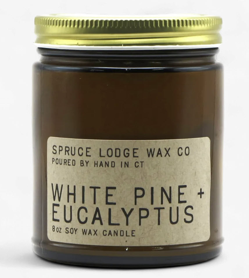 White Pine & Eucalyptus Soy Wax Candle (8 oz)