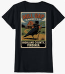Women's Black t-shirt, Back - Mill Gap, Virginia