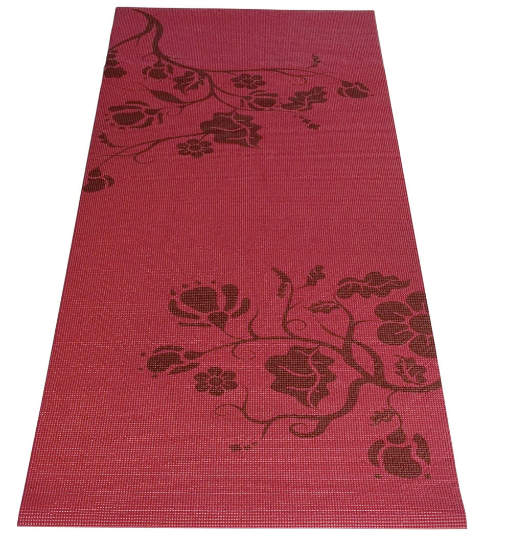 Red Floral Fire Yoga Mat