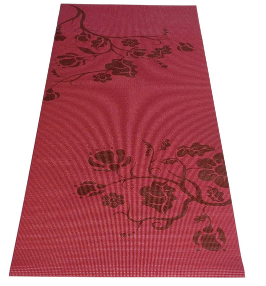 Red Floral Fire Yoga Mat