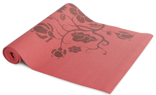 Red Floral Fire Yoga Mat