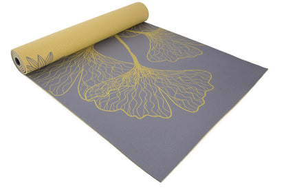 Reversible Dahlia Yoga Mat w/Carry Strap (5mm) - A little sunshine!